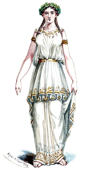 The Sorceress - Costume Designs - Mélusine, 3rd Costume (retouched) by Alfred Albert