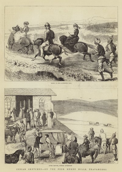 Indian Sketches, on the Peer Merde Hills, Travancore by Alfred Chantrey Corbould