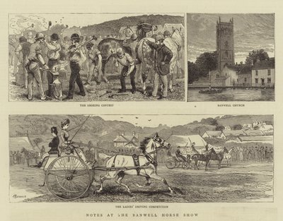 Notes at the Banwell Horse Show by Alfred Chantrey Corbould