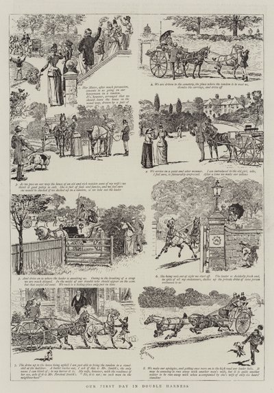 Our First Day in Double Harness by Alfred Chantrey Corbould