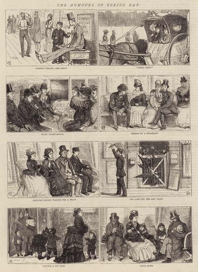 The Humours of Boxing Day by Alfred Chantrey Corbould