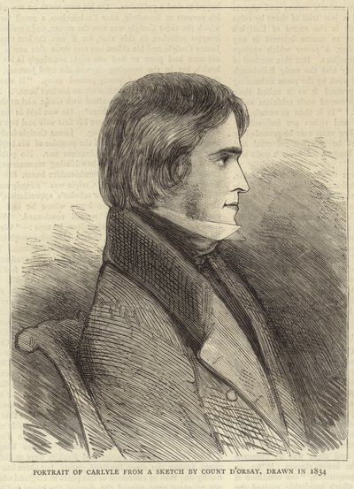 Portrait of Thomas Carlyle by Alfred Comte d