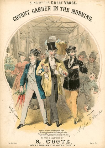 Musical Score: Covent Garden in the Morning by Alfred Concanen