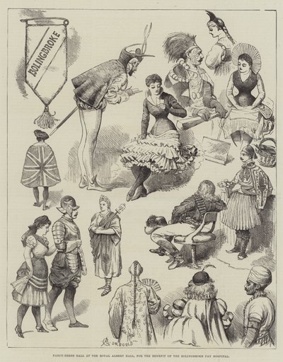Fancy-Dress Ball at the Royal Albert Hall, for the Benefit of the Bolingbroke Pay Hospital by Alfred Courbould