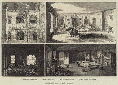 The Fire at Hampton Court Palace by Alfred Courbould