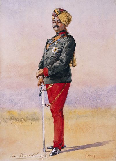 Honorary Major H.H. Sir Umed Singh Bahadur, Maharao of Kota, illustration for 