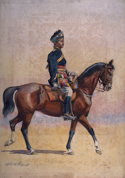 Soldier of the 12th Cavalry, Jemadar, Dogra, Illustration for 