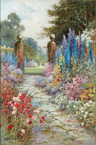 The Herbaceous Border by Alfred De Junior Breanski