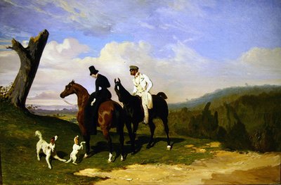 A Pause Out Riding with the Dogs by Alfred Dedreux
