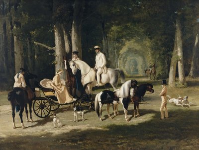 Monsieur and Madame Mosselman and their daughters by Alfred Dedreux