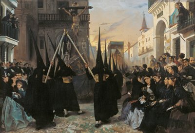 A Procession along Calle Genova by Alfred Dehodencq