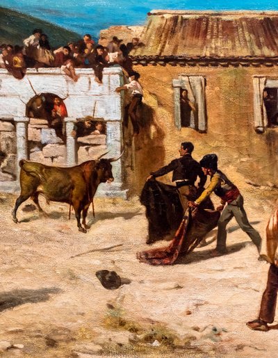 Fight of Novillos (Detail) by Alfred Dehodencq