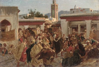 Moroccan Street Scene by Alfred Dehodencq
