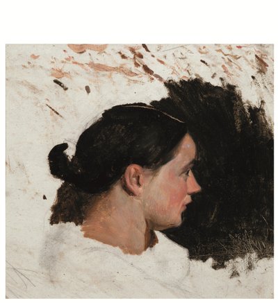 Portrait of a girl by Alfred Dehodencq