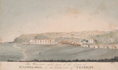 The Convent and Part of the Town of Candelaria, on the South Side of Tenerife by Alfred Diston