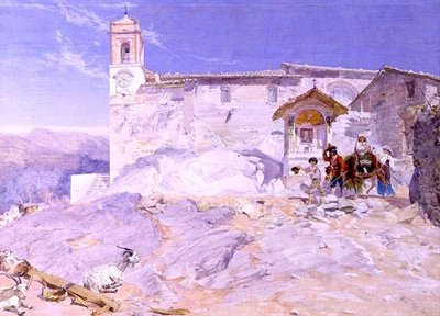 Sta Rocco, Olevano by Alfred Downing Fripp