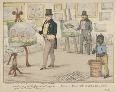 Vive la France, Marchands de Tableaux se Preparant pour la Vente Publique, 1840 by Alfred E. Baker