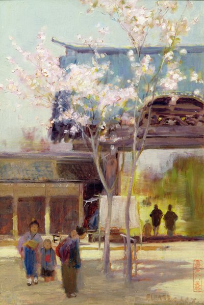 Cherry Trees at the Sammon, c.1889 by Alfred East