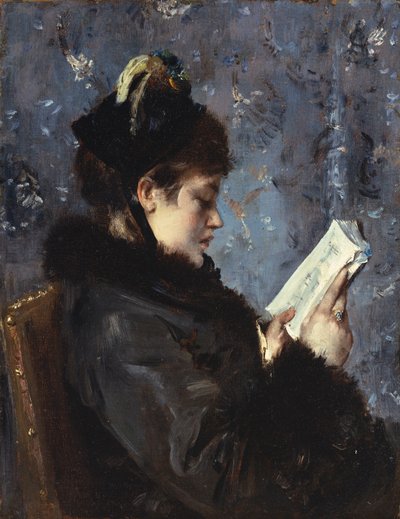 A Portrait of Madame Brizat from the Comedie Francaise by Alfred Emile Stevens