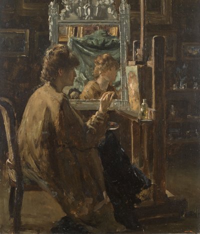 Artist in Her Studio by Alfred Emile Stevens