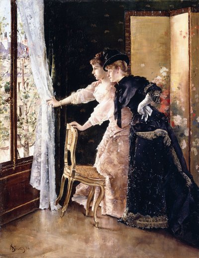 Watching the Fiance pass by by Alfred Emile Stevens