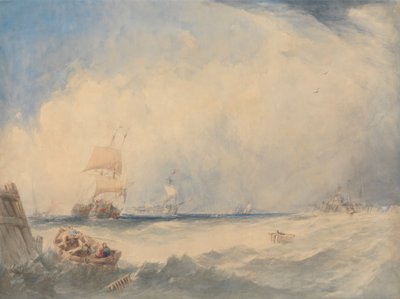 Shipping Scene in the Harbor of Dunkerque by Alfred Gomersal Vickers