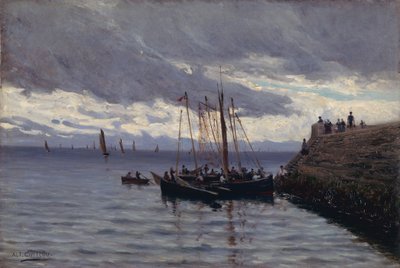 Arrival of the Sardine Fishermen by Alfred Guillou