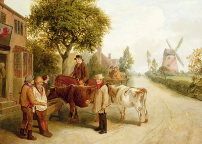 Outside the Red Lion by Alfred H. Green