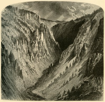 Cañon of the Yellowstone by Alfred Harral
