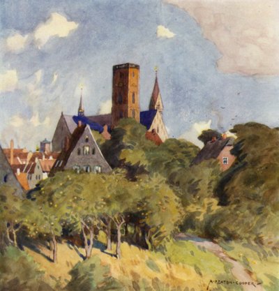 Denmark: Ribe, A Mediaeval Town in North Slesvig by Alfred Heaton Cooper
