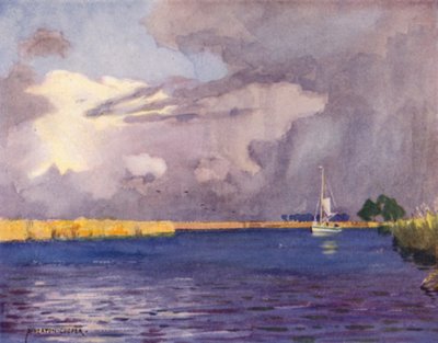 Heigham Sounds, Norfolk, Thunder Clouds by Alfred Heaton Cooper