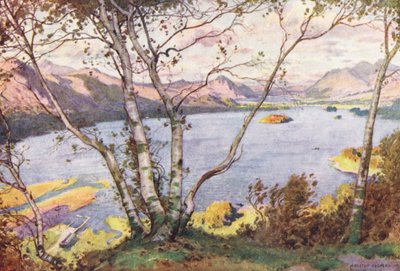 Lake District: Derwentwater and Bassenthwaite Lake, from High Lodore by Alfred Heaton Cooper