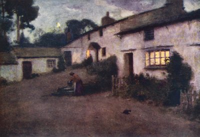Lake District: Moonlight and Lamplight, Coniston by Alfred Heaton Cooper