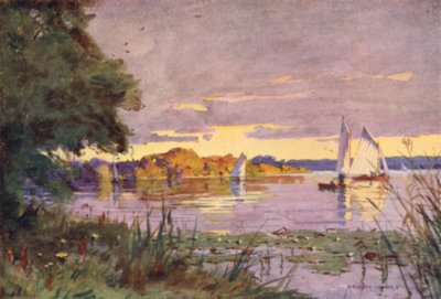 Oulton Broad, Suffolk by Alfred Heaton Cooper
