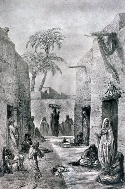 A Street of Almees Egyptian dancing girls, Egypt, 1872 by Alfred Henri Darjou