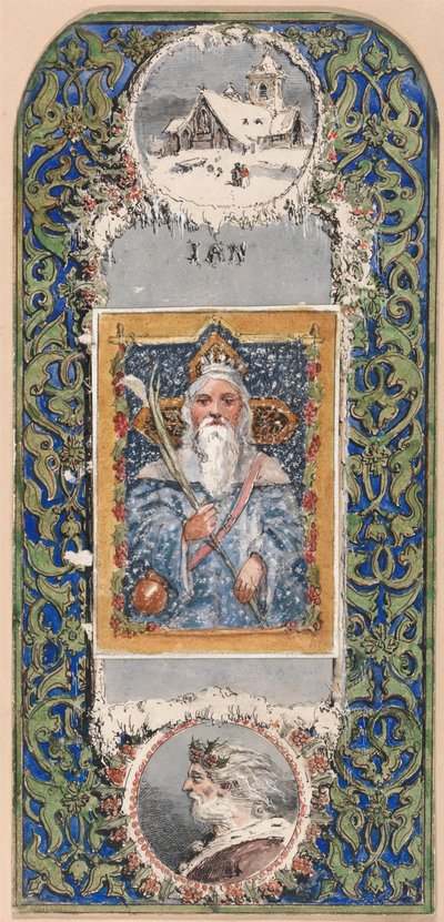 Calendar Design - January by Alfred Henry Forrester