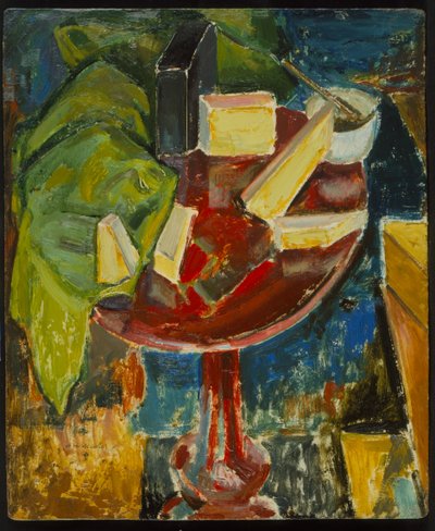 Red Table Top Still Life by Alfred Henry Maurer