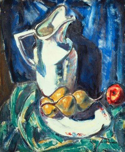 Still Life with White Pitcher and Fruit by Alfred Henry Maurer