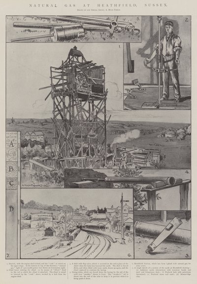 Natural Gas at Heathfield, Sussex by Alfred Hugh Fisher