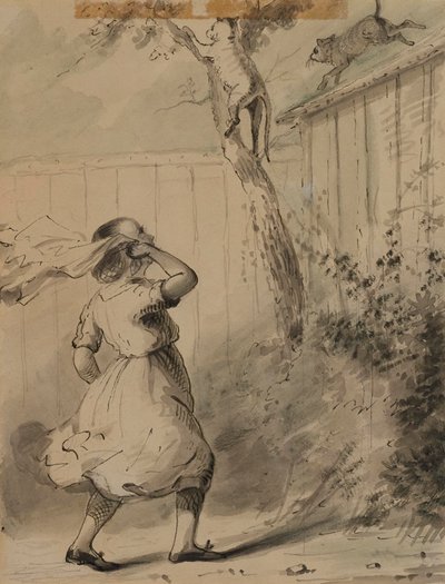 Carrie and the Cats by Alfred Jacob Miller