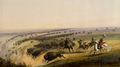 Hunting Buffalo by Alfred Jacob Miller