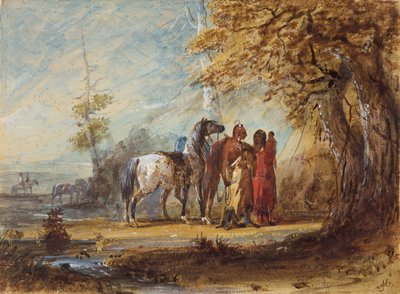 Indian Family, c.1837 by Alfred Jacob Miller