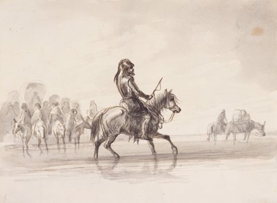 Jim Bridger, in a Suit of English Armour by Alfred Jacob Miller
