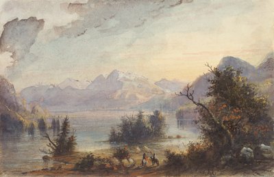 Lake Scene, Rocky Mountains by Alfred Jacob Miller