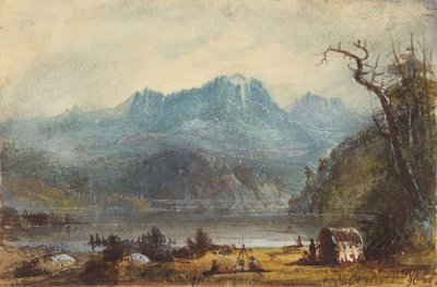 Lake Scene, Wild River Mountains by Alfred Jacob Miller