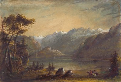 Lake Scene, Wind River Mountains, c.1837 by Alfred Jacob Miller
