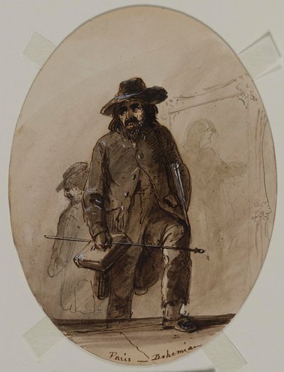 Paris, Bohemian, Embryo Scheffer or Delacroix by Alfred Jacob Miller