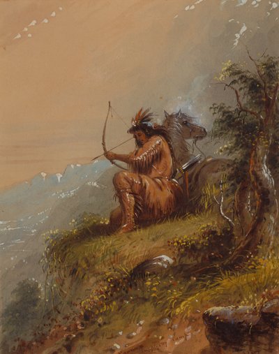 Pawnee Supplying Camp, c.1837 by Alfred Jacob Miller