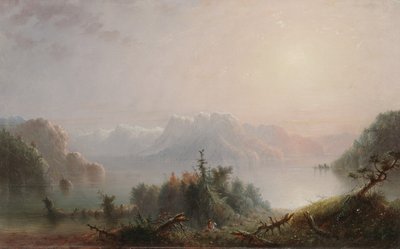 The Lake Her Lone Bosom Expands to the Sky by Alfred Jacob Miller