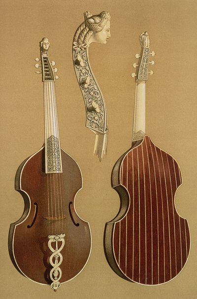 Viola da Gamba, or bass viol, by Joachim Tielke, Hamburg, 1701, from 